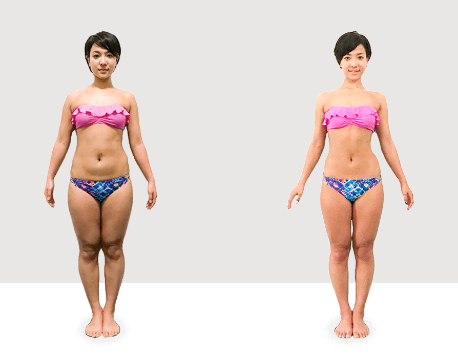女性 体脂肪率-13%のBEFORE&AFTER画像